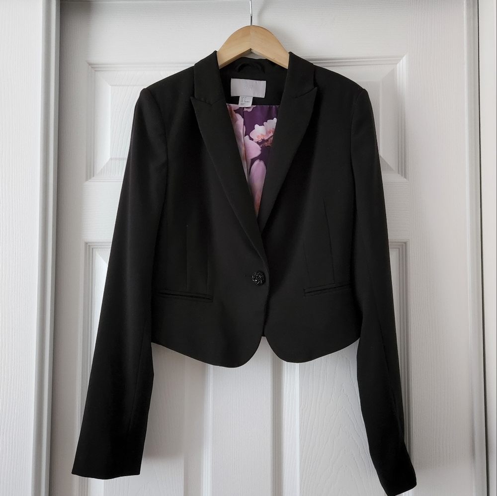 H&M cropped blazer